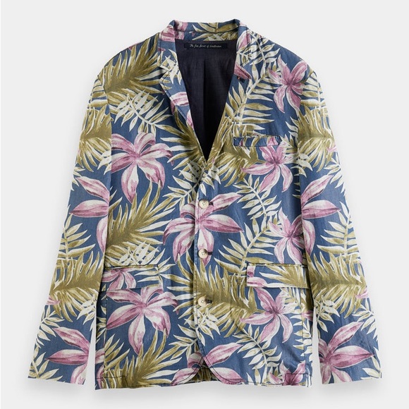 SALE!  Scotch & Soda Printed single-breasted blazer-NWT - Picture 6 of 8